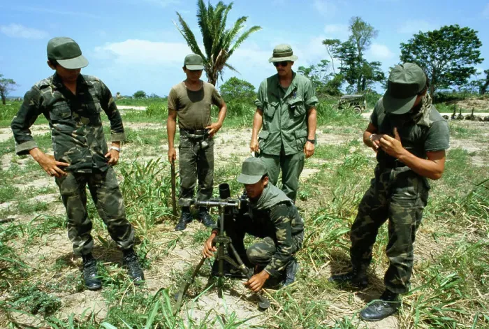 Framed Print : Salvadorian Soldiers Receiving Training Framed Print : Salvadorian Soldiers Receiving Training