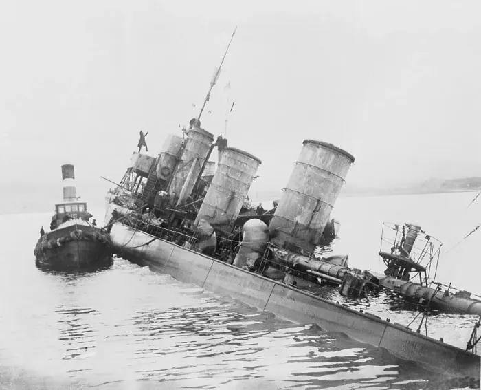 Framed Print : Salvaging the German Fleet Framed Print : Salvaging the German Fleet