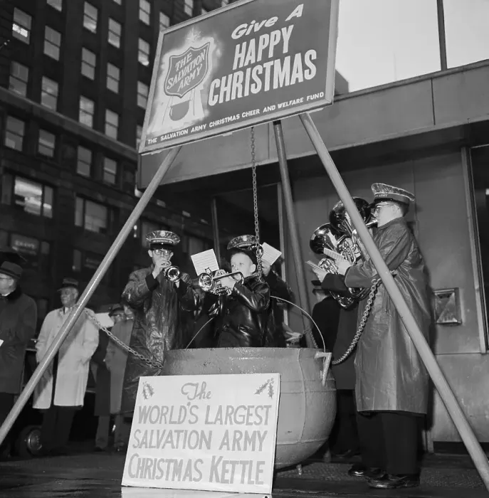 Framed Print : Salvation Army Band Playing on Street