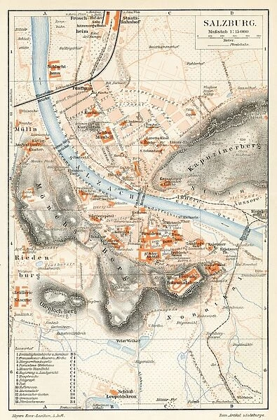 Salzburg Austria map 1896