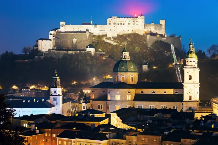 Framed Print : Salzburg Cathedral and Hohensalzburg Castle Framed Print : Salzburg Cathedral and Hohensalzburg Castle