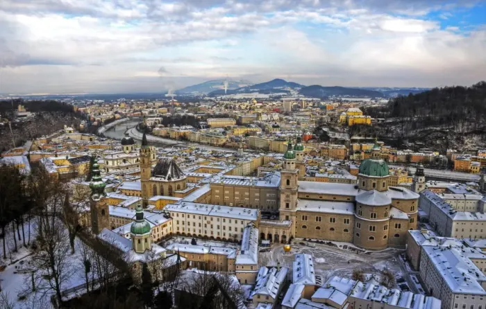 Framed Print : Salzburg picturesque view of old town Framed Print : Salzburg picturesque view of old town