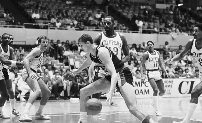Framed Print : Sam Bowie Dribbles Around Cedric Maxwell Framed Print : Sam Bowie Dribbles Around Cedric Maxwell