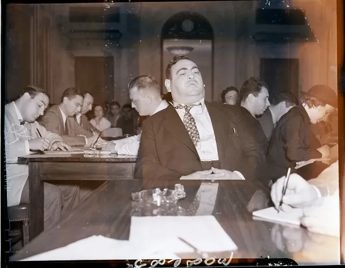 Framed Print : Sam Cohen Gives Senate Testimony Framed Print : Sam Cohen Gives Senate Testimony