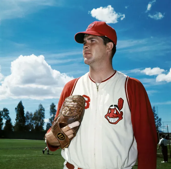 Framed Print : Sam McDowell Posing in Uniform and Holding Baseball Mitt Framed Print : Sam McDowell Posing in Uniform and Holding Baseball Mitt