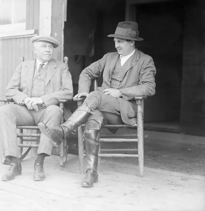 Framed Print : Sam Riddle and Louis Feustel Sitting Framed Print : Sam Riddle and Louis Feustel Sitting