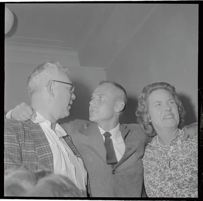 Framed Print : Sam Sheppard With His Brother and Sister-in-Law After being Released From Prison Framed Print : Sam Sheppard With His Brother and Sister-in-Law After being Released From Prison