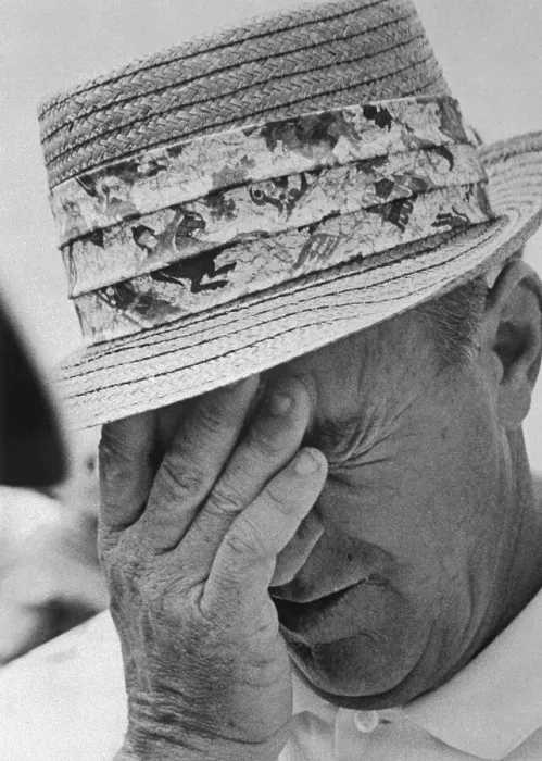 Framed Print : Sam Snead Covering Face with Hand Framed Print : Sam Snead Covering Face with Hand