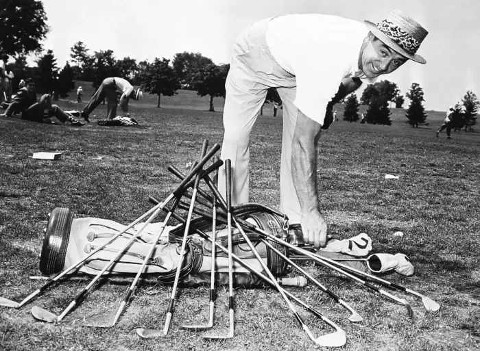 Framed Print : Sam Snead With Golf Clubs Framed Print : Sam Snead With Golf Clubs