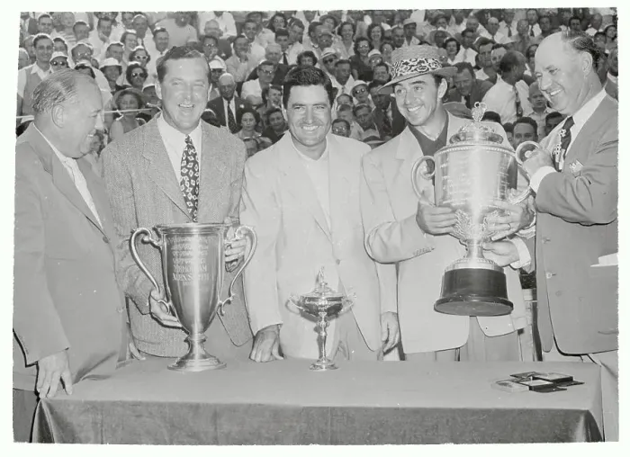 Framed Print : Sam Snead, Johnny Palmer and PGA Officials with Trophies Framed Print : Sam Snead, Johnny Palmer and PGA Officials with Trophies