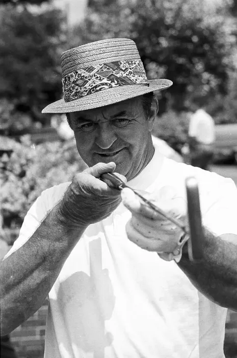 Framed Print : Sam Snead Looking Down Shaft of Putter Framed Print : Sam Snead Looking Down Shaft of Putter