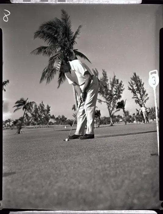 Framed Print : Sam Snead Playing Golf at Miami Beach Open Framed Print : Sam Snead Playing Golf at Miami Beach Open