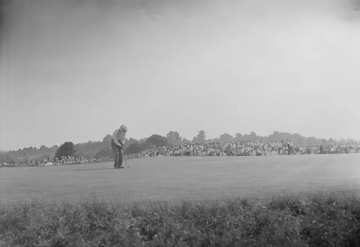Framed Print : Sam Snead Putting During the US Open Championship Framed Print : Sam Snead Putting During the US Open Championship