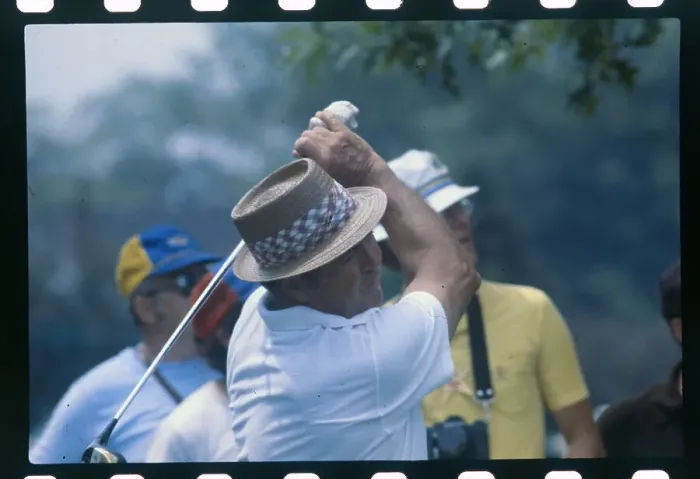 Framed Print : Sam Snead Putting at PGA