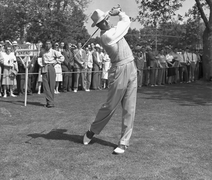 Framed Print : Sam Snead Swinging Golf Club during PGA Championship Framed Print : Sam Snead Swinging Golf Club during PGA Championship