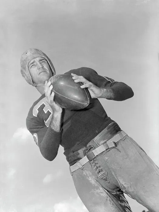 Framed Print : Sammy Baugh Holding Football Framed Print : Sammy Baugh Holding Football