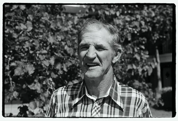 Framed Print : Sammy Baugh Sitting Outside at Ranch Framed Print : Sammy Baugh Sitting Outside at Ranch