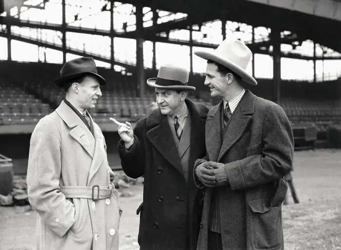 Framed Print : Sammy Baugh Talking With Coach and Player Framed Print : Sammy Baugh Talking With Coach and Player