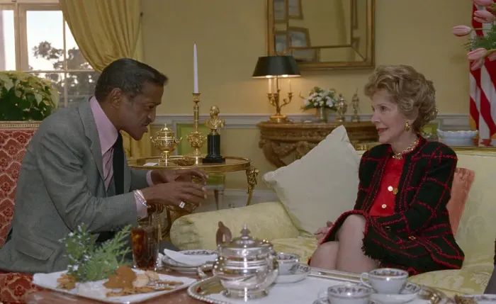Framed Print : Sammy Davis Jr. and Nancy Reagan Chatting Framed Print : Sammy Davis Jr. and Nancy Reagan Chatting