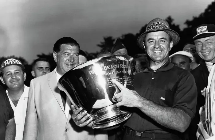 Framed Print : Sammy Snead Pointing to Trophy Framed Print : Sammy Snead Pointing to Trophy