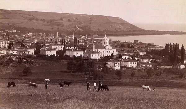 Samsun. circa 1890: The city of Samsun in north Turkey, situated on the Black Sea