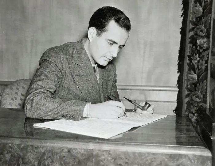 Framed Print : Samuel Barber Composing Music Framed Print : Samuel Barber Composing Music