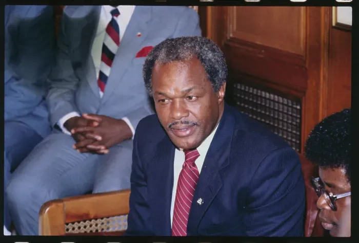 Framed Print : Samuel Doe with Mayor Marion Barry Framed Print : Samuel Doe with Mayor Marion Barry
