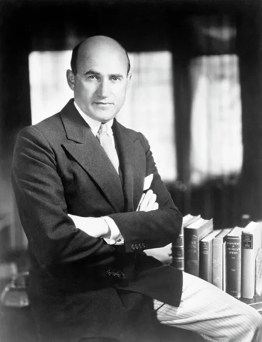 Framed Print : Samuel Goldwyn Steated On Desk