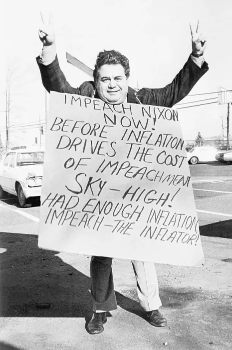 Framed Print : Samuel J. Byck Carrying a Picket Sign Framed Print : Samuel J. Byck Carrying a Picket Sign
