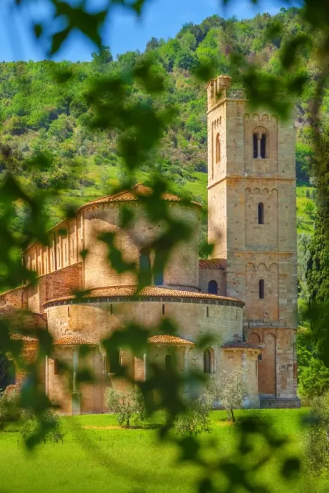 Framed Print : San Antimo Cistercian Abbey, Tuscany, Italy Framed Print : San Antimo Cistercian Abbey, Tuscany, Italy
