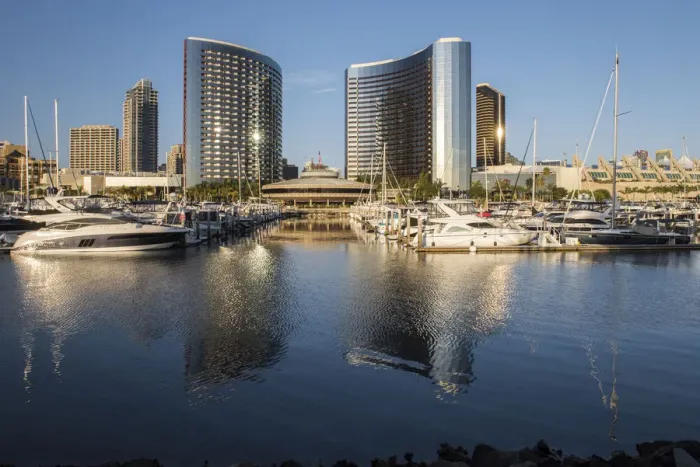 Framed Print : San Diego Marina, San Diego, California