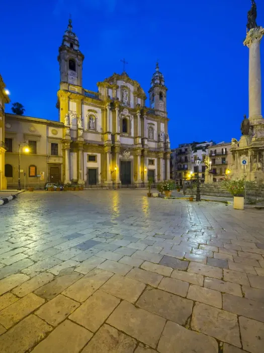 Framed Print : San Domenico church in Piazza San Domenico, historic centre, Palermo, Sicily, Italy Framed Print : San Domenico church in Piazza San Domenico, historic centre, Palermo, Sicily, Italy