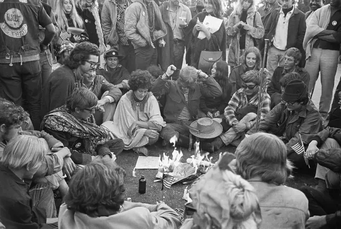 Framed Print : San Franciscans Proclaim the Death of the Hippie Framed Print : San Franciscans Proclaim the Death of the Hippie