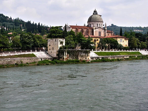San Giorgio Church by River Adige Verona Italy