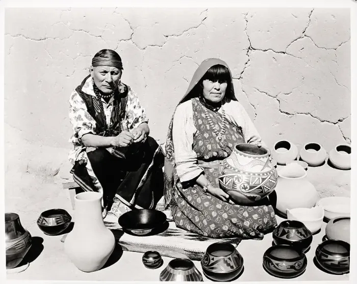 Framed Print : San Ildefonso Indians With Handiwork Framed Print : San Ildefonso Indians With Handiwork