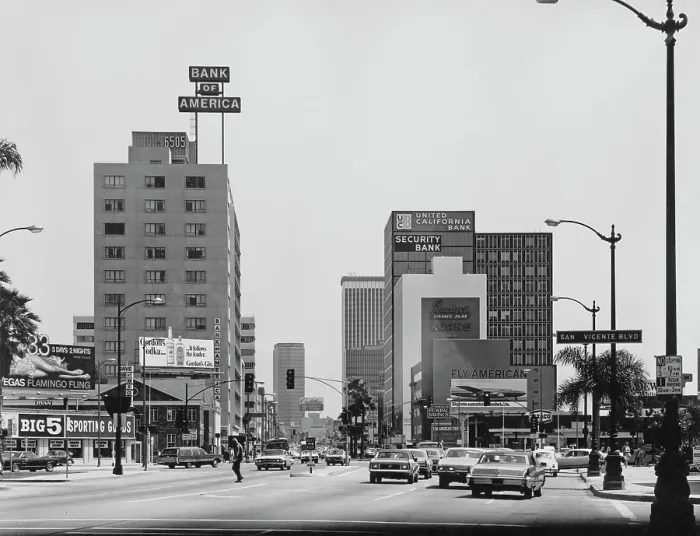 Framed Print : San Vicente & Wilshire, Miracle Mile, Los Angeles Framed Print : San Vicente & Wilshire, Miracle Mile, Los Angeles