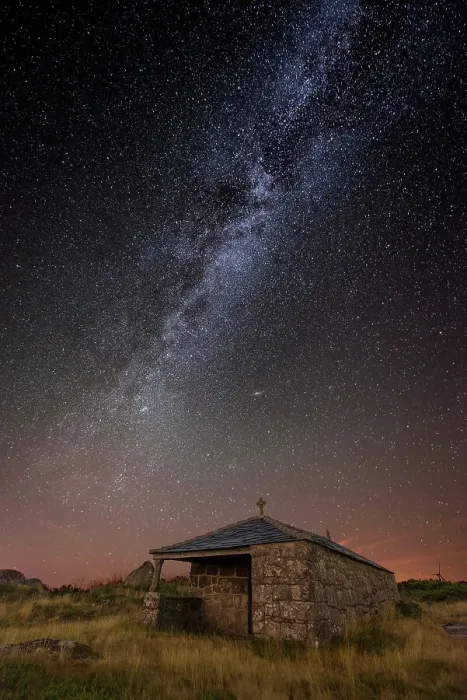 Framed Print : San Vitorio Hermitage and Milky Way