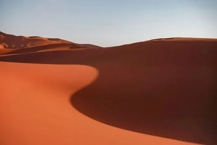 Framed Print : Sand Dune with graceful shadow