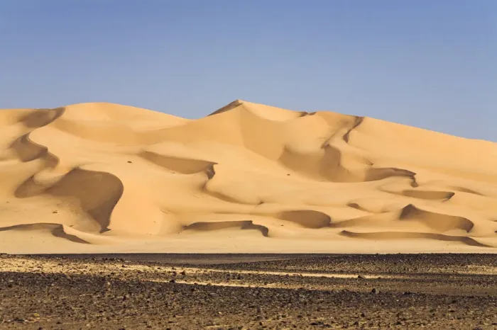 Framed Print : Sand dunes in the Libyan Desert, Sahara, Libya, North Africa, Africa