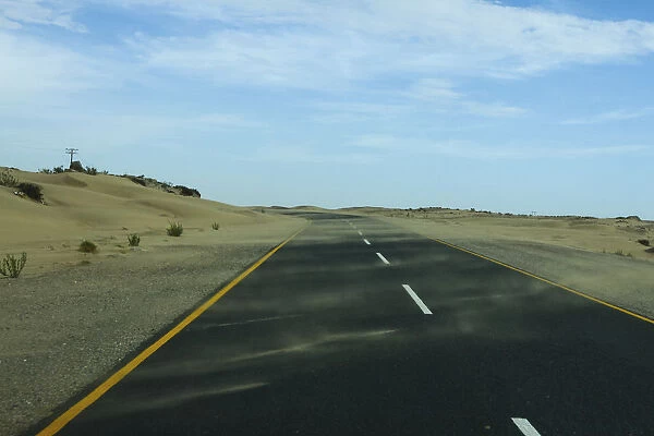 Sand on the road between Aus and Luederitz, Namibia, Africa