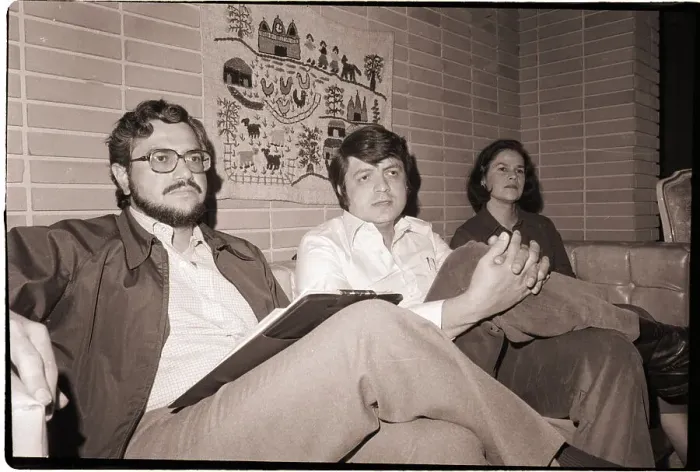 Framed Print : Sandinista Leaders Seated in Room Framed Print : Sandinista Leaders Seated in Room