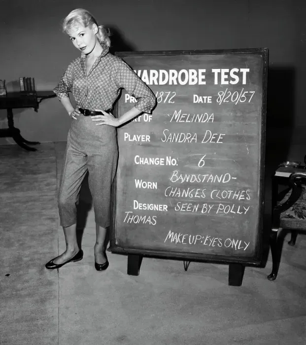 Framed Print : Sandra Dee Models Costume Framed Print : Sandra Dee Models Costume