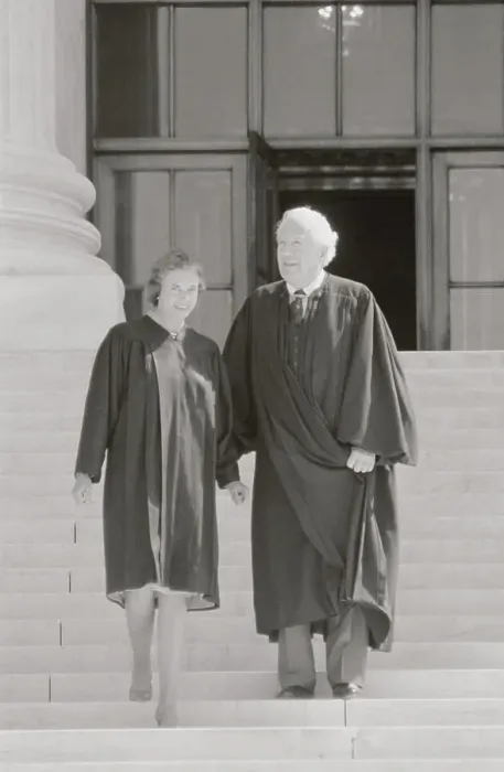 Framed Print : Sandra O'Connor Posing with Chief Justice