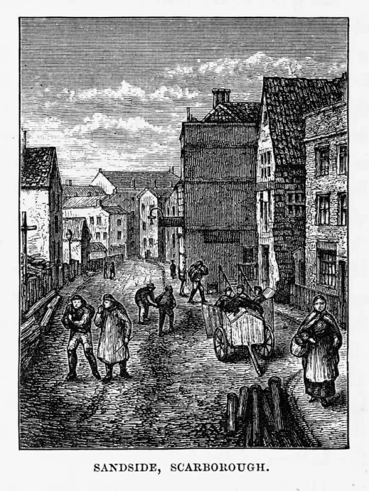 Framed Print : Sandside Scarborough in Yorkshire, England Victorian Engraving, Circa 1840 Framed Print : Sandside Scarborough in Yorkshire, England Victorian Engraving, Circa 1840