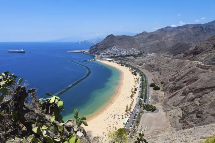 Framed Print : The sandy beach of Playa de las Teresitas, birds eye view, San Andres, La Montanita, Tenerife, Canary Islands, Spain Framed Print : The sandy beach of Playa de las Teresitas, birds eye view, San Andres, La Montanita, Tenerife, Canary Islands, Spain