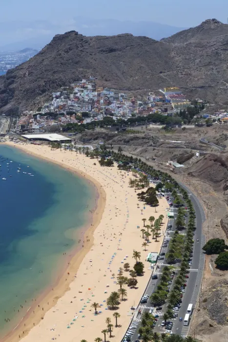 Framed Print : The sandy beach of Playa de las Teresitas, birds eye view, San Andres, La Montanita, Tenerife, Canary Islands, Spain Framed Print : The sandy beach of Playa de las Teresitas, birds eye view, San Andres, La Montanita, Tenerife, Canary Islands, Spain