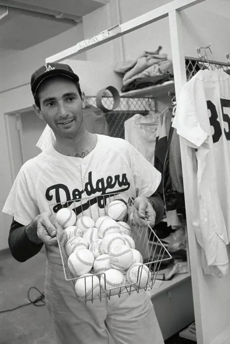 Framed Print : Sandy Koufax Holding Basketfull of Baseballs Framed Print : Sandy Koufax Holding Basketfull of Baseballs