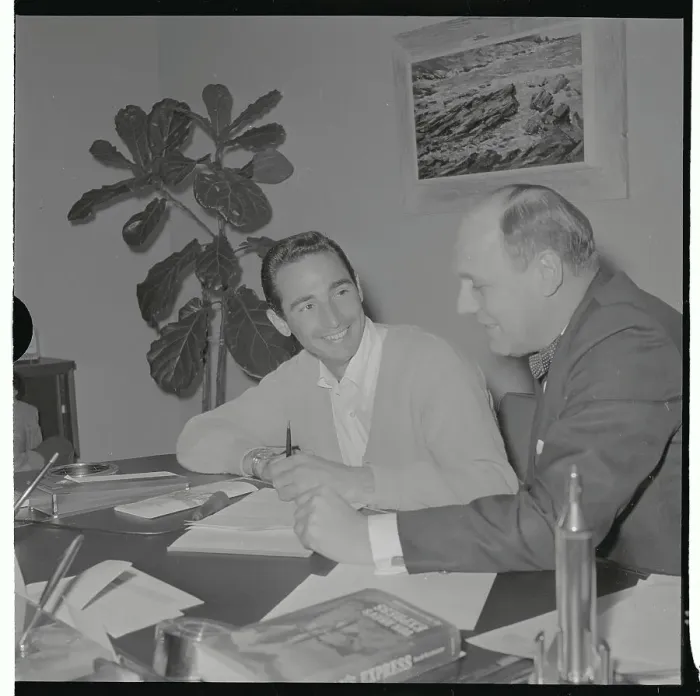 Framed Print : Sandy Koufax Speaking with E.J. Bavasi Framed Print : Sandy Koufax Speaking with E.J. Bavasi