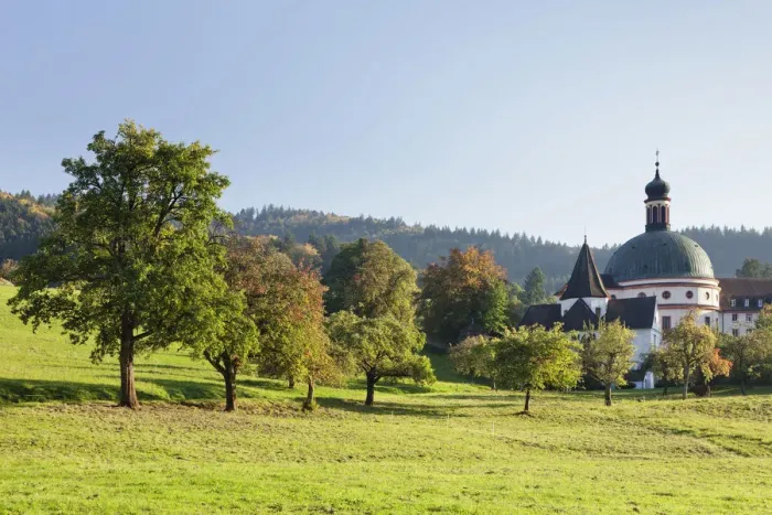 Framed Print : Sankt Trudpert Monastery, Munstertal, Black Forest, Baden-Wurttemberg, Germany