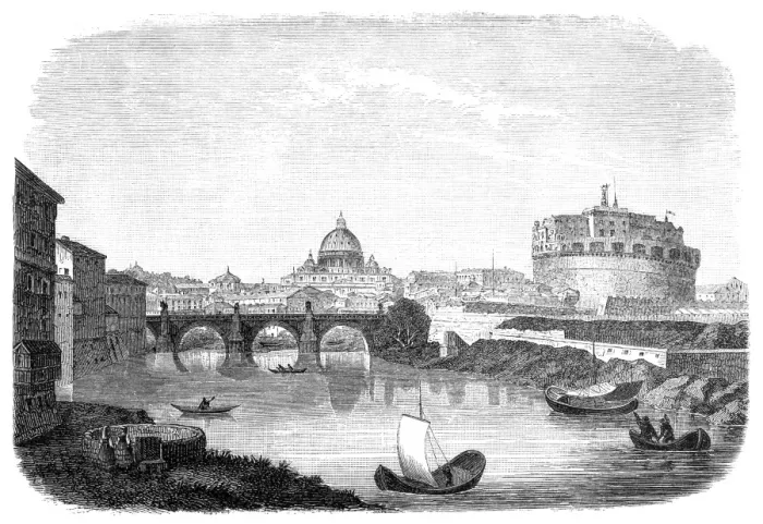 Framed Print : Sant Angelo Castle and Bridge, Rome Framed Print : Sant Angelo Castle and Bridge, Rome
